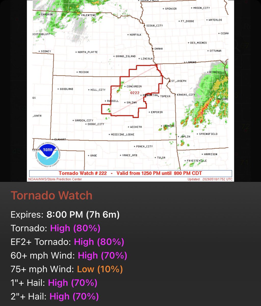 Rare Particularly Dangerous Situation (PDS) Tornado Watch in effect for ...