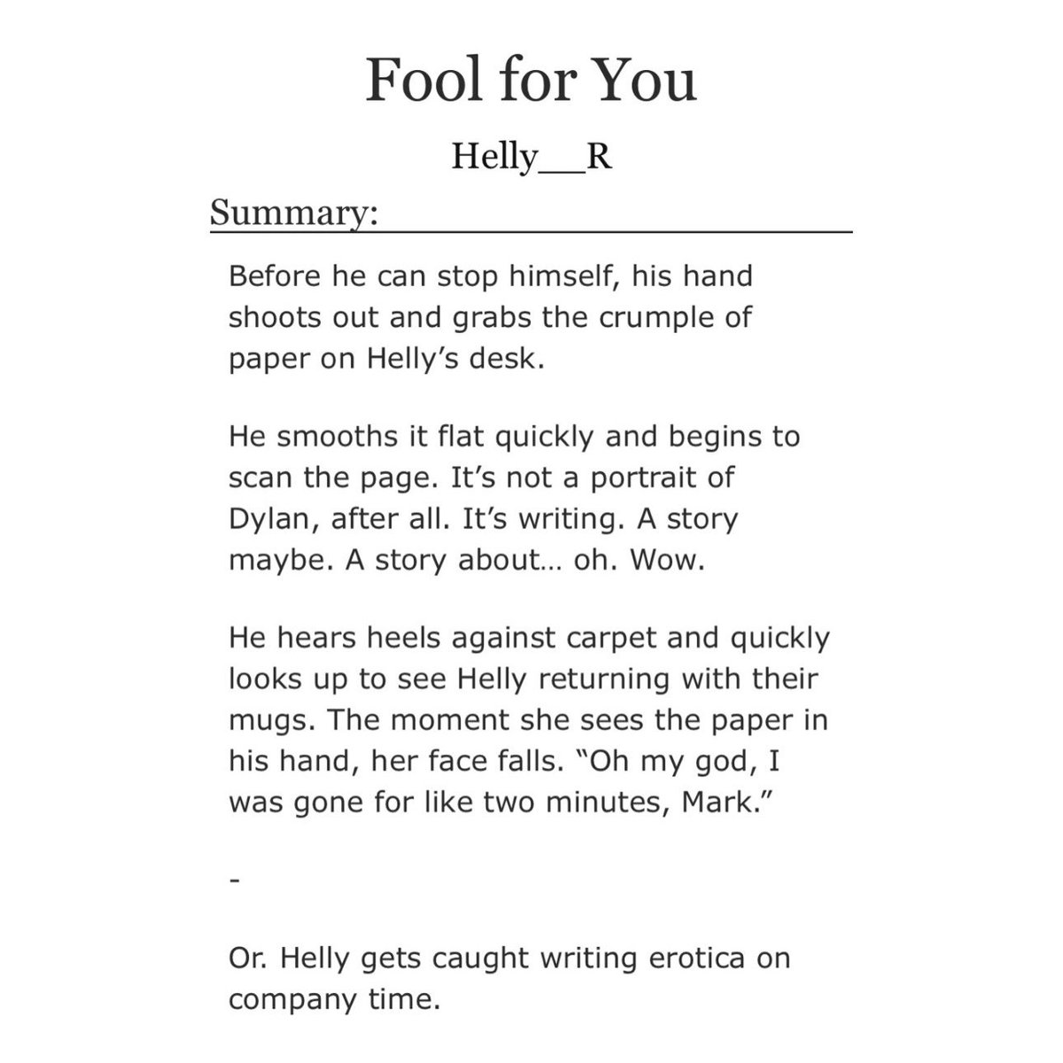 markhelly fics library tweet media