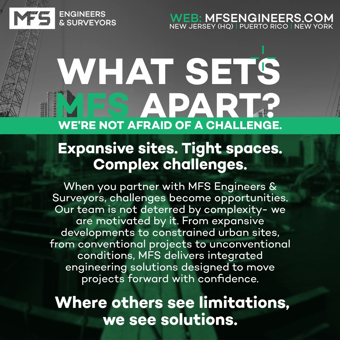 MFSengin's tweet photo. Engineering with purpose. Surveying with precision. MFS combines integrated site/civil, structural and geotechnical engineering solutions with land surveying and construction management services focused on quality, reliability, and resiliency for public &amp; private sector clients. https://t.co/rssb7nfOiS