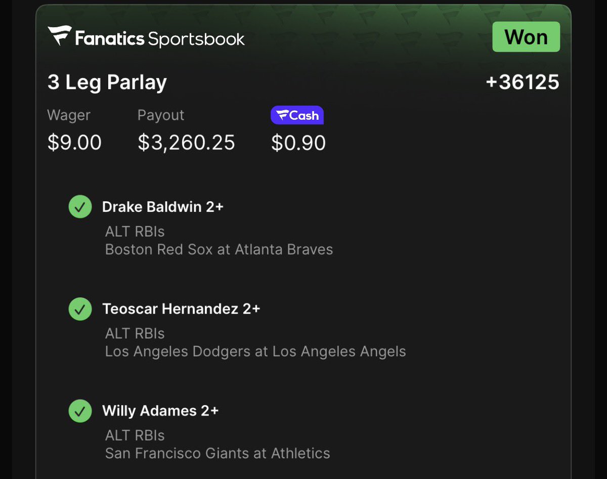 Kenny3Legs's tweet photo. Shabang🧊

This is $23 —> $7,173 in the last two days (doesn’t include the RR tickets for the 3 leg tickets)

Give me and my team a shot for $12 your first month. Use code ‘Flash’ and let’s get this paper 💵
https://t.co/d5mshLupcl https://t.co/05hvaErred