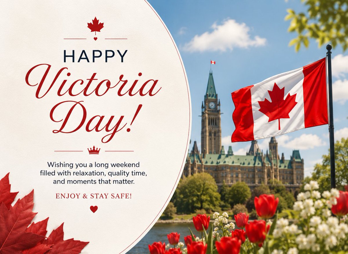alidemircan's tweet photo. Hope everyone is enjoying a peaceful and joyful Victoria Day weekend with family, friends, and loved ones. 🇨🇦

Wishing you sunshine, good memories, and a chance to recharge for the days ahead.

Happy Victoria Day! 🍁
—
Herkese aileleri ve sevdikleriyle birlikte huzurlu, keyifli ve güzel bir Victoria Day hafta sonu diliyorum. 🇨🇦

Güzel anılar, bol güneş ve dinlenme dolu bir tatil olsun.

Mutlu Victoria Günü! 🍁