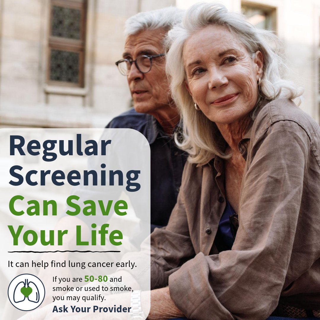 EJFHC's tweet photo. Regular screening can save your life. It can help find lung cancer early. Many people who qualify for lung cancer screening don’t realize it exists. Talk with your provider at Bellaire and East Jordan Family Health Centers to learn more. https://t.co/43djokSpx7 https://t.co/qx4NkXaOED