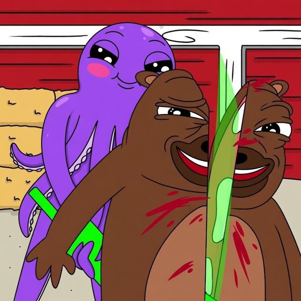 Octonad's tweet photo. me and bobo aint no frens https://t.co/eoXgia8nVw