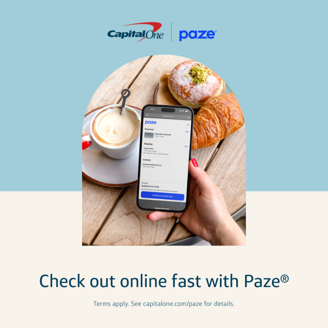 ChuckBerry93's tweet photo. Paze® offers convenience and added security at checkout. With Paze, you don’t have to manually enter your credit card number. Plus it’s more secure because card details aren’t shared with merchants. Terms apply. See https://t.co/QE7qAywAgD for details. https://t.co/ZwGww1VwMV