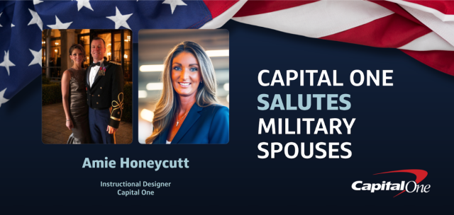 ChuckBerry93's tweet photo. In recognition of Military Spouse Appreciation Month, Capital One is honoring our military spouse associates. Learn how Capital One supports associates who are part of the military community, including active duty personnel, veterans and spouses. https://t.co/tnMyuAyNGj https://t.co/FfjEM5vIbW