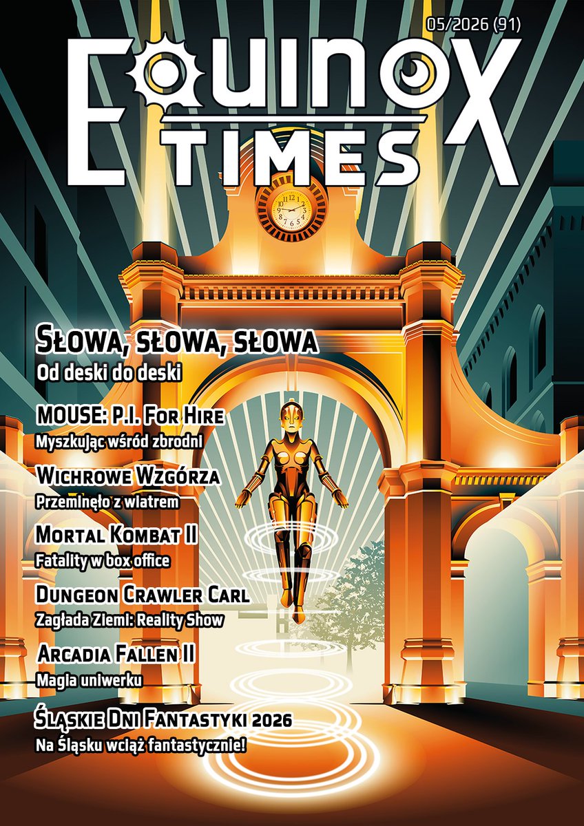 EquinoxTimes's tweet photo. Za oknem zimny maj, pogoda aż prosi się o kocyk i lekturę. I dobrze się składa, bo 91. numer e-zinu Equinox Times właśnie się pojawił. W numerze jak zawsze filmowe, growe i literackie recenzje oraz artykuły, a także mała relacja.

https://t.co/RHbFLs930H https://t.co/N2RwbQMe6K