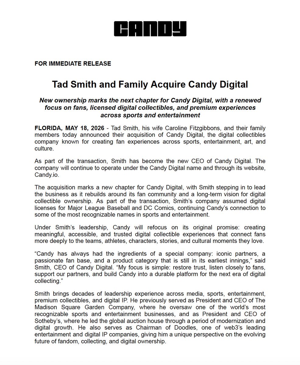 Candy tweet media