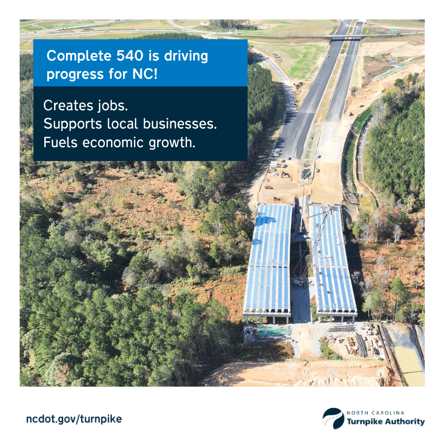 NCTurnpike's tweet photo. Phase 2 of #Complete540 is driving progress for #NorthCarolina! 🚧
This project creates jobs, supports local businesses & fuels economic growth across the #Triangle.
We're building more than a highway - we're building opportunity.🔗Updates: https://t.co/IttmtdGm0X. #Raleigh https://t.co/LpqcmYPoJF