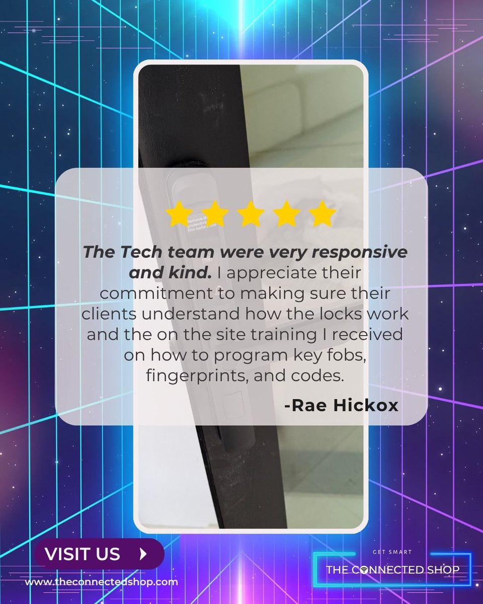 _ConnectedShop's tweet photo. We are incredibly grateful for this wonderful feedback. Our tech team takes pride not just in providing top-tier security, but in making sure you feel completely confident using it. Thank you so much for trusting us with your security and for taking the time to share your experience!