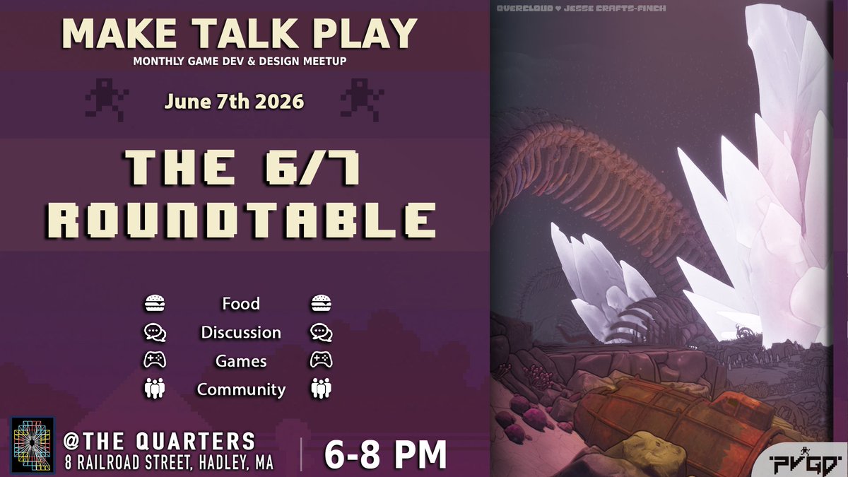 thepvgd's tweet photo. Hang out in June! We're skipping July this year for vacation time, and won't come back until August for our annual Potluck/BBQ on Mt. Sugarloaf, so come say Hi before you vacate for the season!
#gamedev, #indiegames, #pvgd https://t.co/XkgAIhiAHa