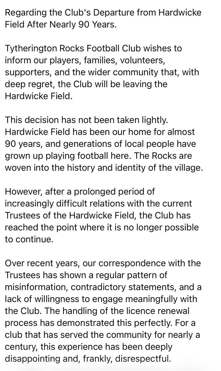 Tytherington Rocks FC tweet media
