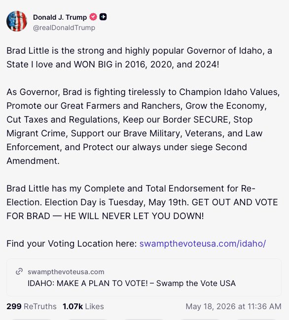 Brad Little tweet media