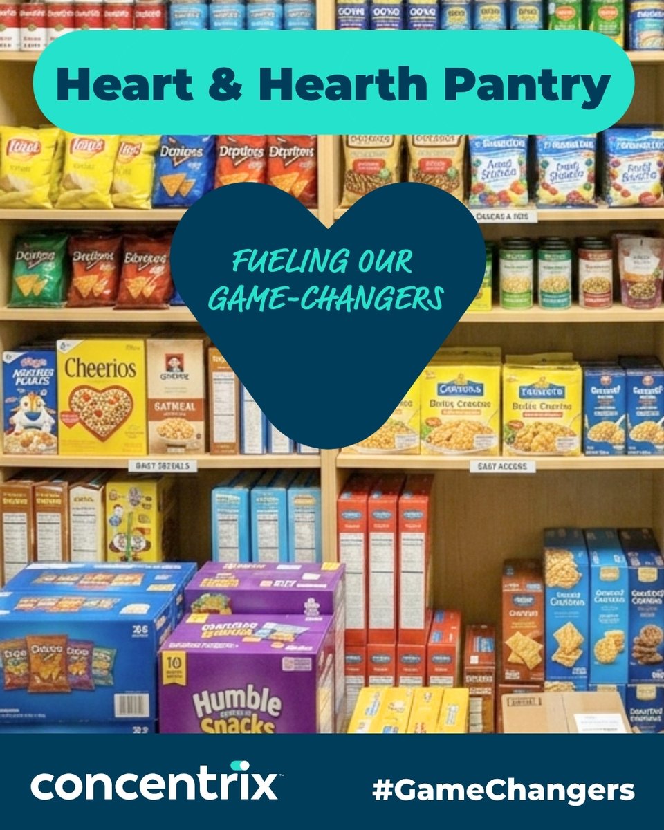 ConcentrixCAN's tweet photo. FUELING OUR TEAM. 🍎🥪 We’re proud to share our supportive #Concentrix–Laredo Heart &amp; Hearth Pantry refill initiative. ❤️ Keeping this large pantry space routinely restocked ensures our game-changers always have easy access to meals and snacks whenever they’re needed. 🥨🥫 https://t.co/7aKeQKIZAf
