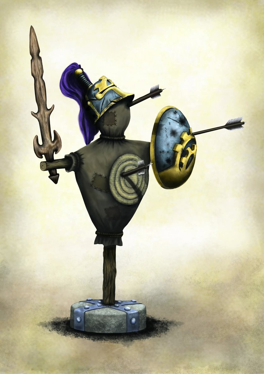 Chronopia_'s tweet photo. In the barracks of Chronopia, every warrior's first enemy is the Training Dummy. #Chronopia #training #wargame #darkfantasy #tabletopgaming https://t.co/rlsGZHnXGs