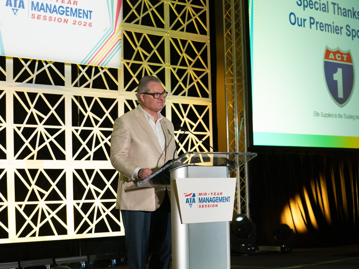 TRUCKINGdotORG's tweet photo. ATA Chief Economist Bob Costello breaks down what’s driving the freight economy and some of the headwinds still holding it back. #MYMS26 https://t.co/WRK2HUmGHZ