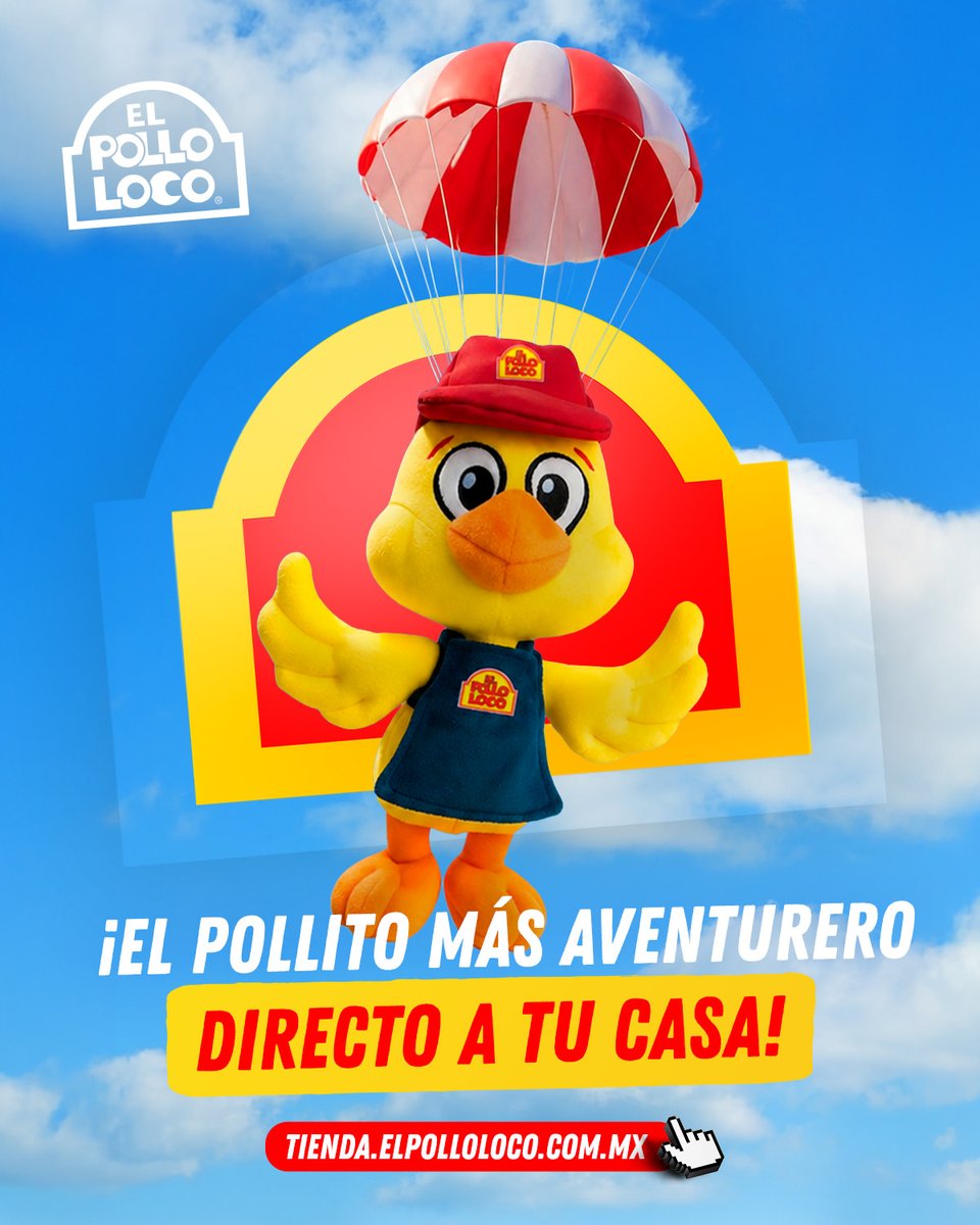 ElPolloLocoMx's tweet photo. ¿Quién dijo que los pollitos no volaban? Este aterrizó directo en: https://t.co/G0JnJSULax ¡Corre por el tuyo! 🐥🪂

#TodoEsMejorConPolloLoco https://t.co/MG8MLC9KXI