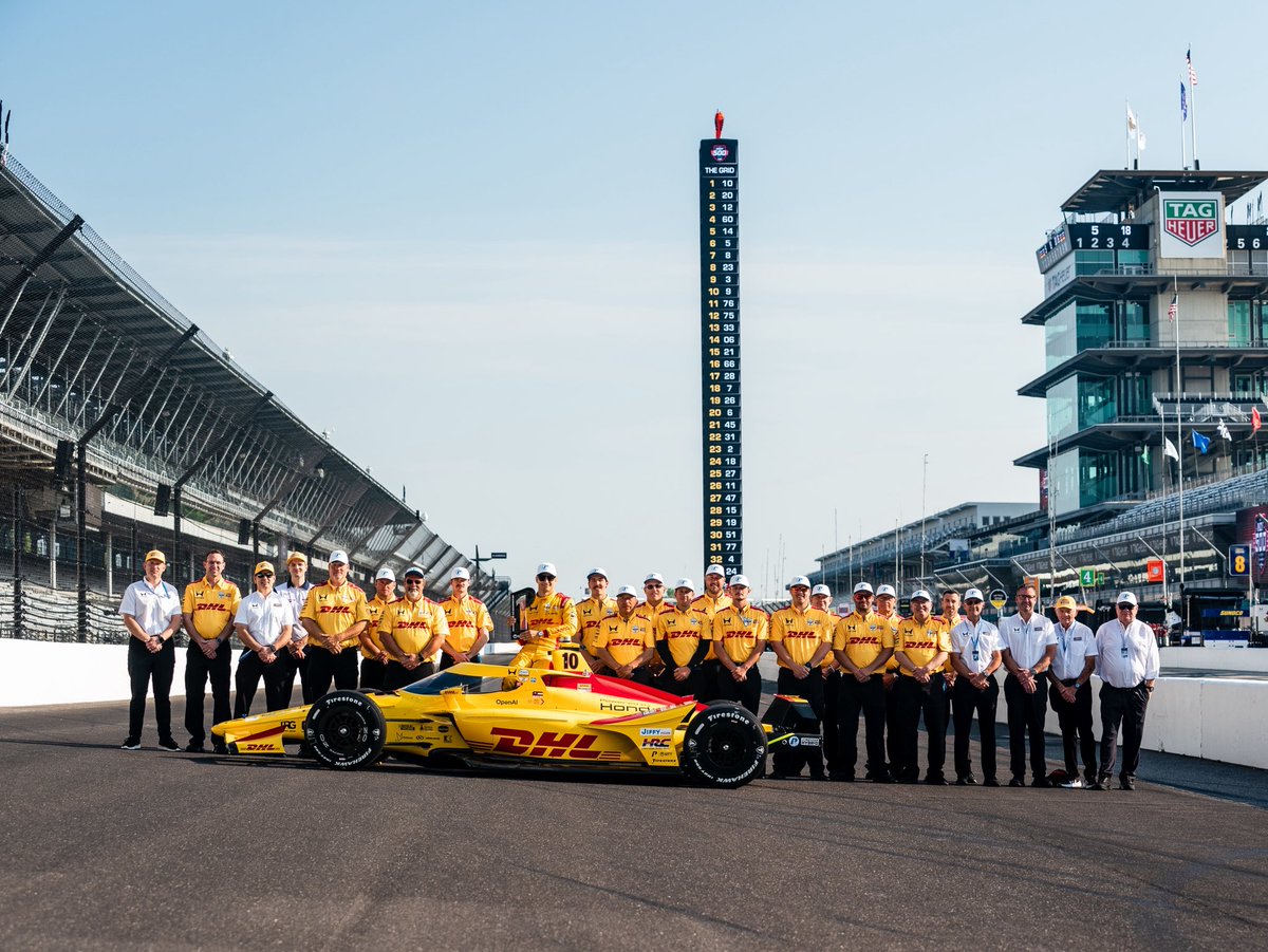 One team, one goal. ☝️ Pole position for the 110th Running of the ...