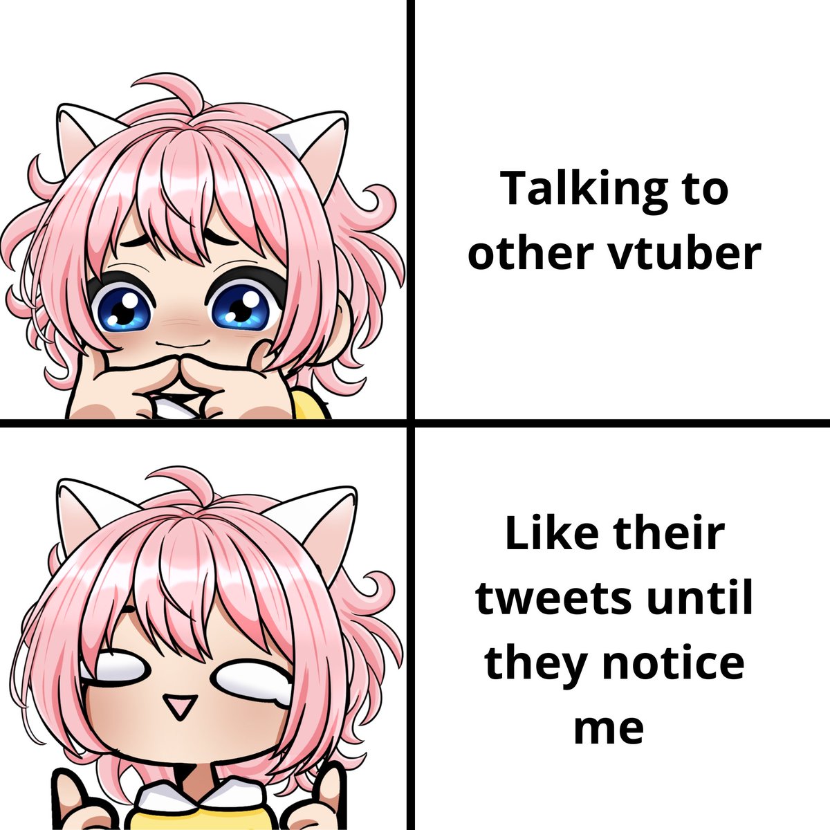 Piratebloom_vt's tweet photo. POV: Me trying to make vtuber friends but my social skills are just aggressive liking and silent support 😭 #vtuber #envtuber #pngtuber #funnyvtuber https://t.co/XNAWGH3hiS