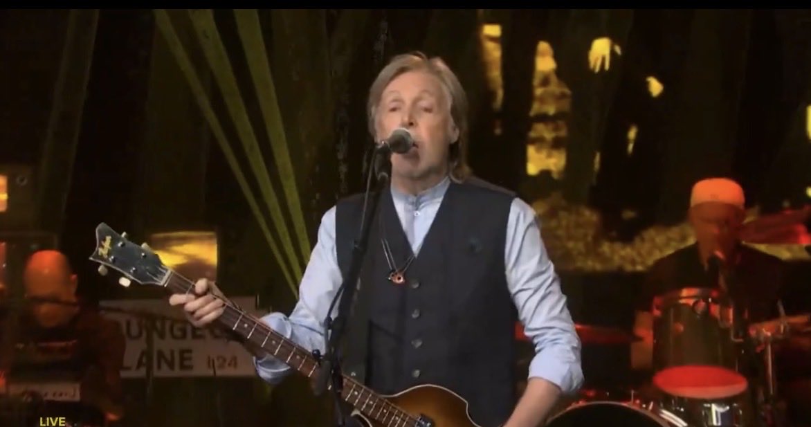 BabeLaufenberg's tweet photo. McCartney is taking heat over SNL appearance. Can we “Come Together” and give the guy a break? Does he sing like he did “Yesterday?” No, but he will be celebrating his 84th “Birthday” in a month. It has been a “Long and Winding Road.” So if you want to criticize him, “Get Back.” https://t.co/w6iizpFPNj