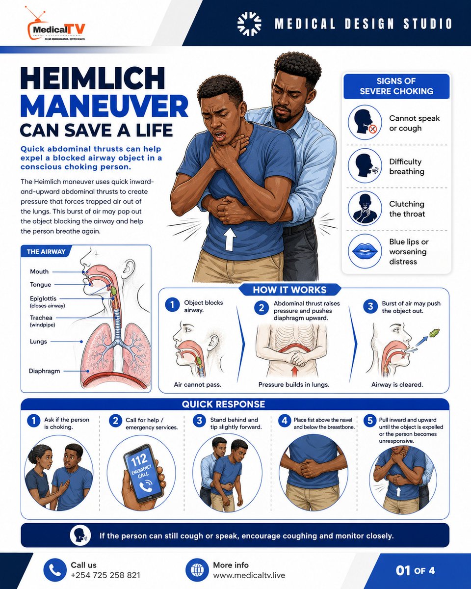 DocsExplainFM's tweet photo. 1️⃣ Position 🧍‍♂️
2️⃣ Make a Fist ✊
3️⃣ Grasp 🙌
4️⃣ Thrust: Perform quick, upward thrusts until the object is expelled. 💨
🚨 Note: If they become unresponsive, carefully lower them to the ground and begin CPR.

#FirstAid #ChokingRelief #HeimlichManeuver #EmergencyPreparedness https://t.co/aieHjGWsV1