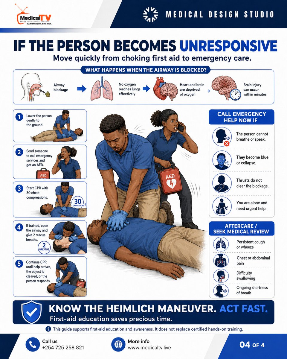 DocsExplainFM's tweet photo. 1️⃣ Position 🧍‍♂️
2️⃣ Make a Fist ✊
3️⃣ Grasp 🙌
4️⃣ Thrust: Perform quick, upward thrusts until the object is expelled. 💨
🚨 Note: If they become unresponsive, carefully lower them to the ground and begin CPR.

#FirstAid #ChokingRelief #HeimlichManeuver #EmergencyPreparedness https://t.co/aieHjGWsV1