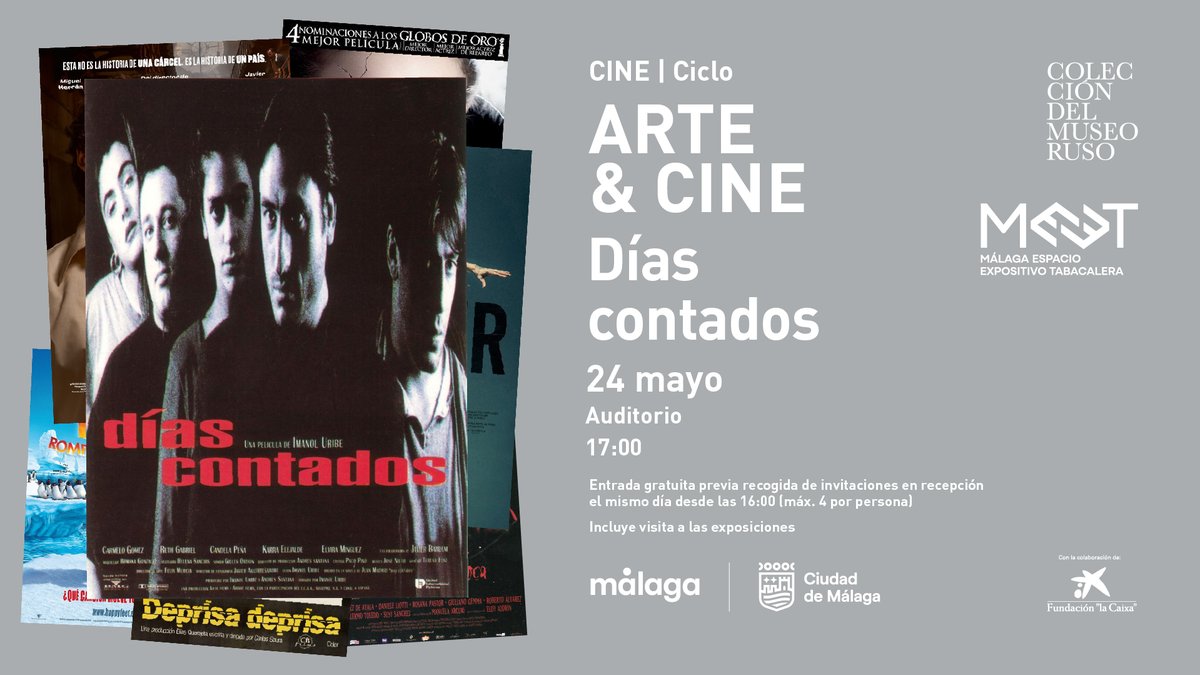 meetmlg's tweet photo. Cine y arte para este domingo 🎬

🎥 Días contados, de Imanol Uribe.

Un retrato intenso del desencanto, la violencia y la deriva personal en el Madrid de los noventa.

🗓️ 24 mayo, 17:00
📍 Auditorio
🎟️ Entrada gratuita (desde 16:00) https://t.co/9WSC4Kgxln