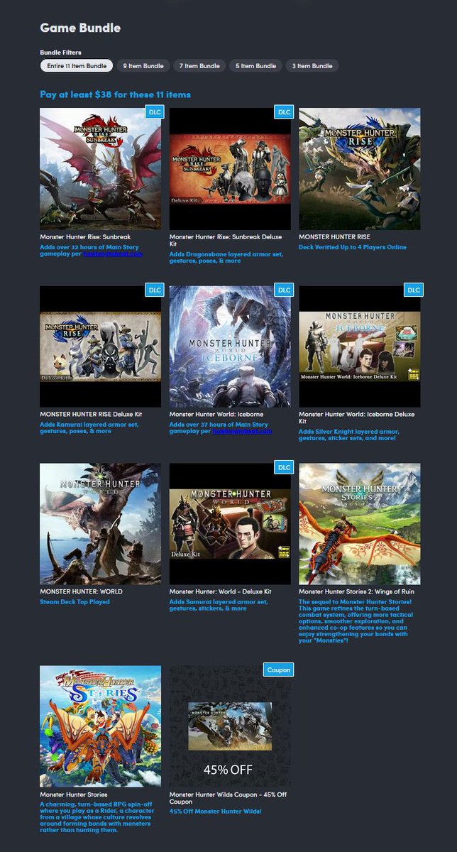 videogamedeals's tweet photo. (PCDD)  Monster Hunter Bundle via Humble Bundle. https://t.co/OgRGzFtZng
#ad https://t.co/WSsvattttr
