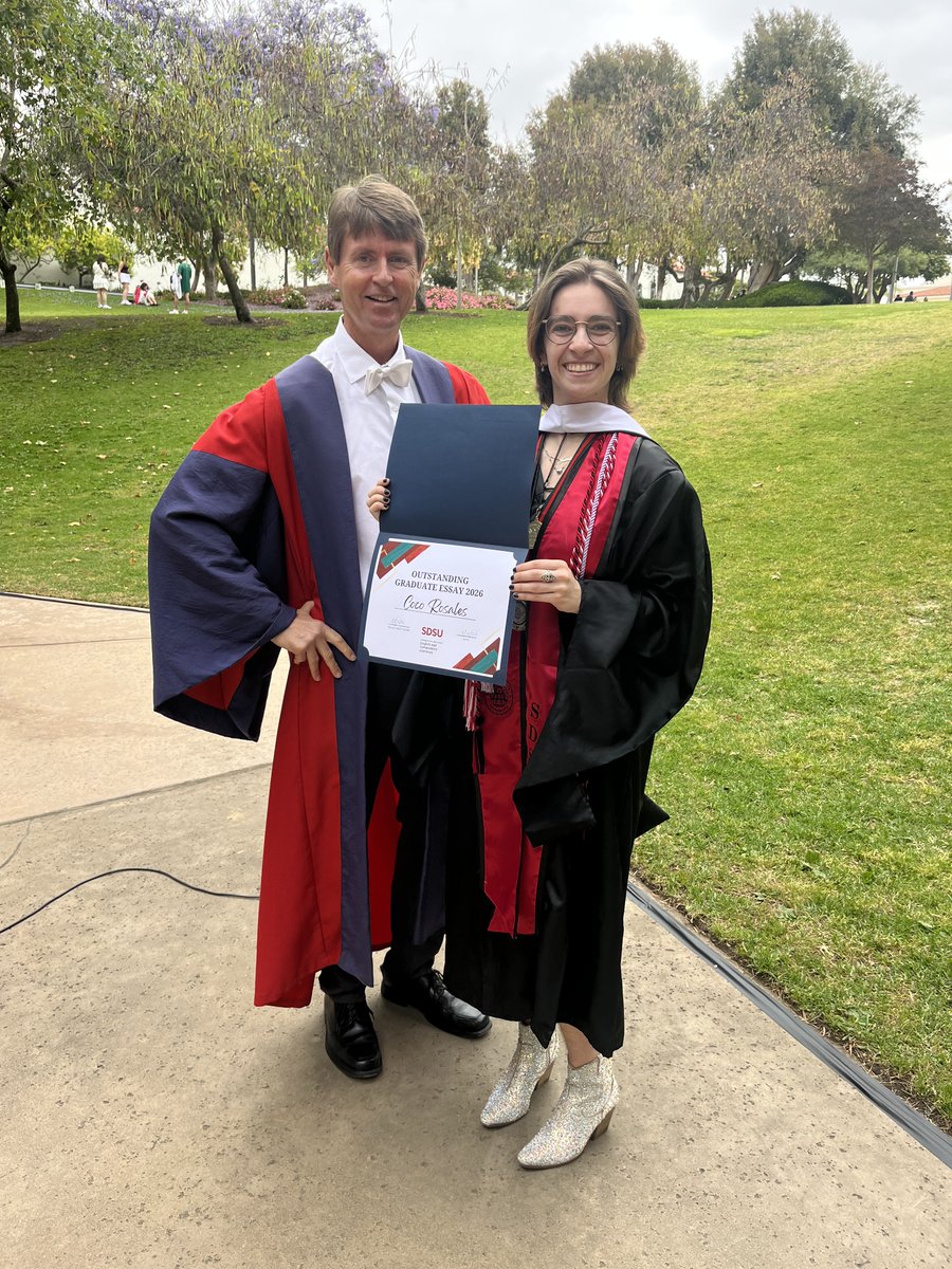sdsuecl's tweet photo. ICYMI: Congratulations to our various department award winners! 👏👏👏👏👏

Outstanding Critical and Creative Work Awards ✍️💻🖼️
Creative or Digital Project: Raine
Poetry: Sam Yaziji
Fiction: Ben Bird
Graduate essay: Coco Rosales
Undergraduate essay: Ashley Sims https://t.co/0l4XUX1pxS