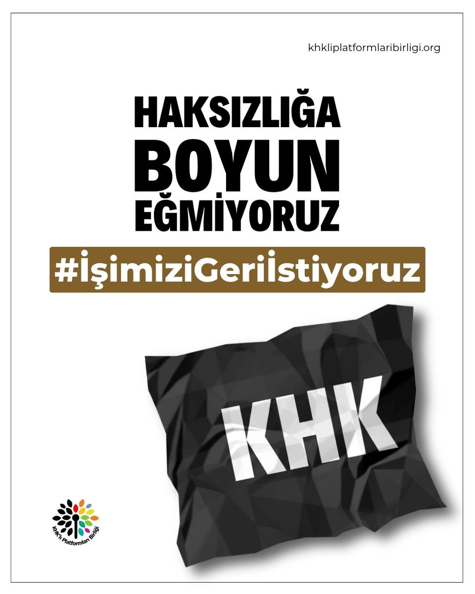 mkorkmaz62's tweet photo. Binbir emekle kazandığımız  işimizi geri istiyoruz.

#İşimiziGeriİstiyoruz https://t.co/mTLWlgkW4j