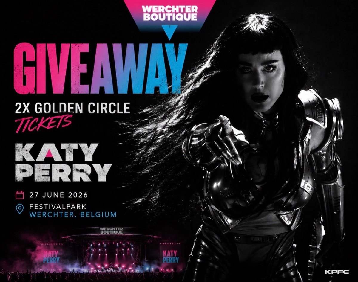 TeamKPFC's tweet photo. GIVEAWAY 🎟️✨

Win 2 Golden Circle tickets for Katy Perry at Werchter Boutique 💙

To enter:
• follow @teamkpfc
• like this post
• tag the person you’d bring with you

This giveaway is shared across Instagram, X & Facebook. All entries count together as one giveaway.

Winner will be announced on June 5 🍀