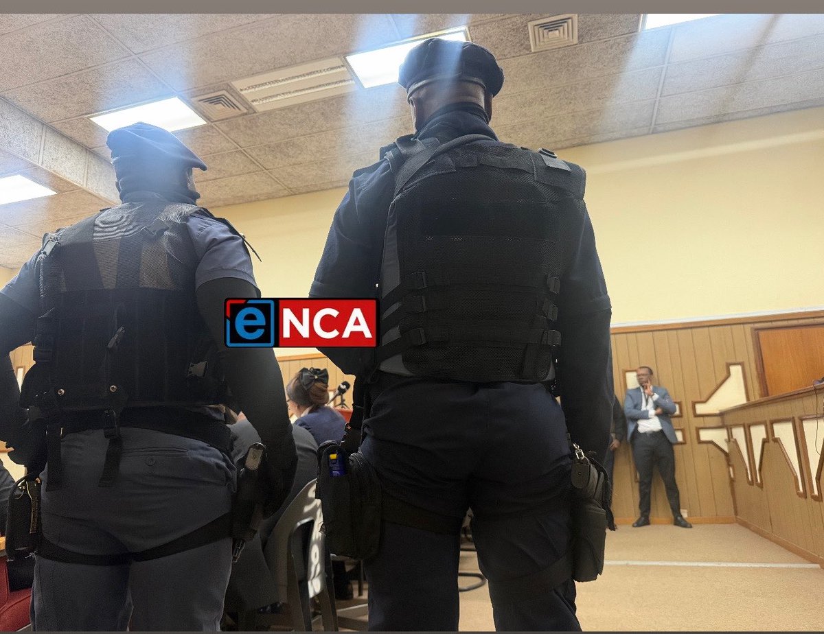 HeidiGiokos's tweet photo. #eNCA understands that the prosecutor felt under threat.
He was under heavy police guard while in court and while being transported all the way to Mbombela. 

On Friday, Prosecutor Ntaba told the court, especially the chief Magistrate that he had other obligations on Monday & that logistically it’s not easy. He isn’t based in Kwaggafontein. 
Mbombela is about 4 hours from Kwaggafontein. 
@Abramjee @pule_jones