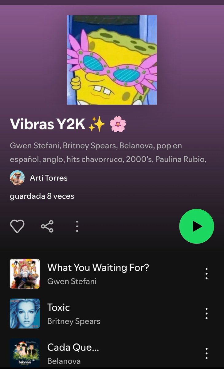 ArttiTorres's tweet photo. El nuevo logo se Spotify si va con mi playlist ✨ 
No sean aburridos... 🫰🏻
https://t.co/0Q4Q1DjGH8 https://t.co/wgNzmTN1hz
