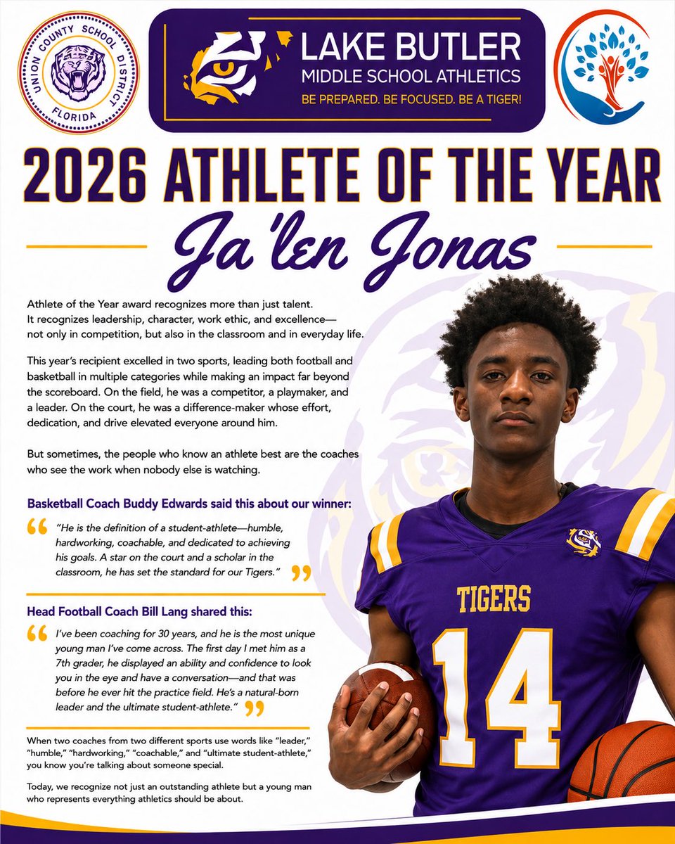 AaronTetstone's tweet photo. Standard set. Congrats, Ja'len! 🐅 https://t.co/sEQdofPmQZ