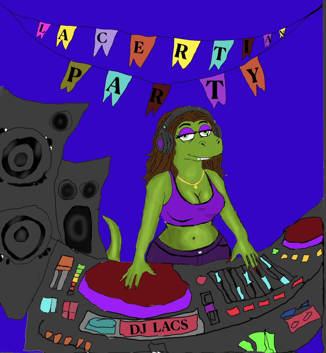 0x_BabyT's tweet photo. My entry for @lacertianseth art contest 🎨

Bring it up for DJ lacs 🎧🎶
process in the cs https://t.co/RILCadauJk