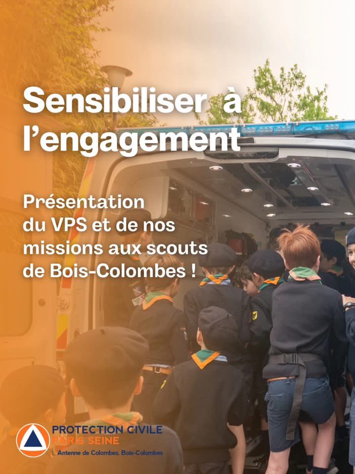 pcps92col's tweet photo. Nos bénévoles ont eu le plaisir de présenter notre Véhicule de Premiers Secours, son équipement et nos missions à l'unité de #Scouts de #BoisColombes ! 🚑

Une belle occasion d'échanger autour du secourisme, de l'engagement et du bénévolat.

📷 H. Janicot-Tixier &amp; P. Saussard https://t.co/cPPPsbs4CO