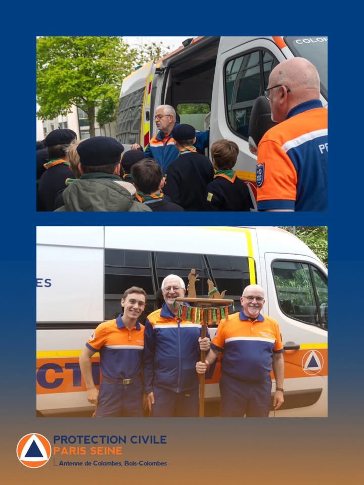 pcps92col's tweet photo. Nos bénévoles ont eu le plaisir de présenter notre Véhicule de Premiers Secours, son équipement et nos missions à l'unité de #Scouts de #BoisColombes ! 🚑

Une belle occasion d'échanger autour du secourisme, de l'engagement et du bénévolat.

📷 H. Janicot-Tixier &amp; P. Saussard https://t.co/cPPPsbs4CO