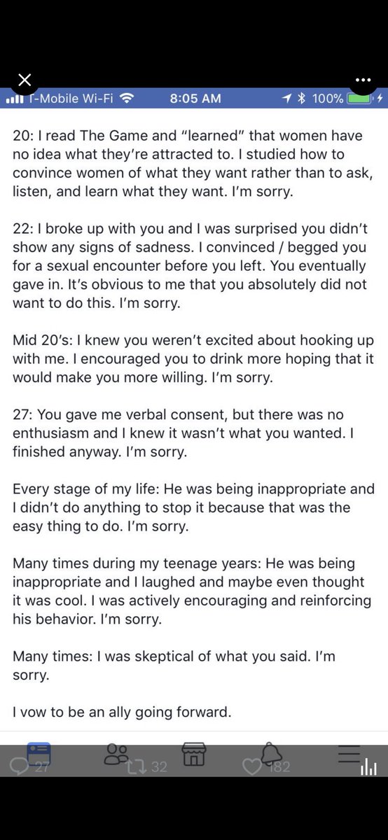 slayabidesd0tl's tweet photo. Holy fuckin shit what a pig. Imagine typing that out and hitting send. “I finished anyway” Absolutrly revolting stuff . The other one I picture him blocking the door way until she agreed to bang him one last time. AND HE WAS PRAISED FOR THIS. Me too was wild times. https://t.co/9SKvVwYILV