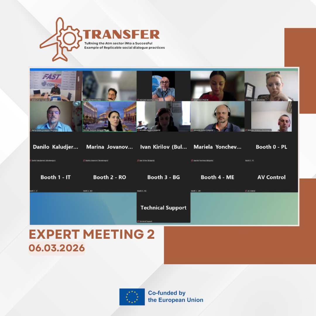 TransferTuRning's tweet photo. TRANSFER Project: Expert Meeting 2 Advances Cross-Border Collaboration 

On  March 6, 2026, the TRANSFER project successfully held its 2nd Expert  Meeting via Zoom, bringing together national experts from Bulgaria,  Italy, Montenegro, Poland, and Romania. Led by Project Leader https://t.co/2ragIFkgyy