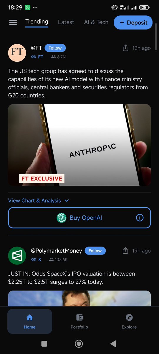 f8941171's tweet photo. @ax1vc the app feels clean and the AI-guided event trading angle is genuinely interesting. What I’d improve is clarity around execution and navigation, a bit more guidance for first-time users would make the experience even stronger. https://t.co/HoFm2HBECN