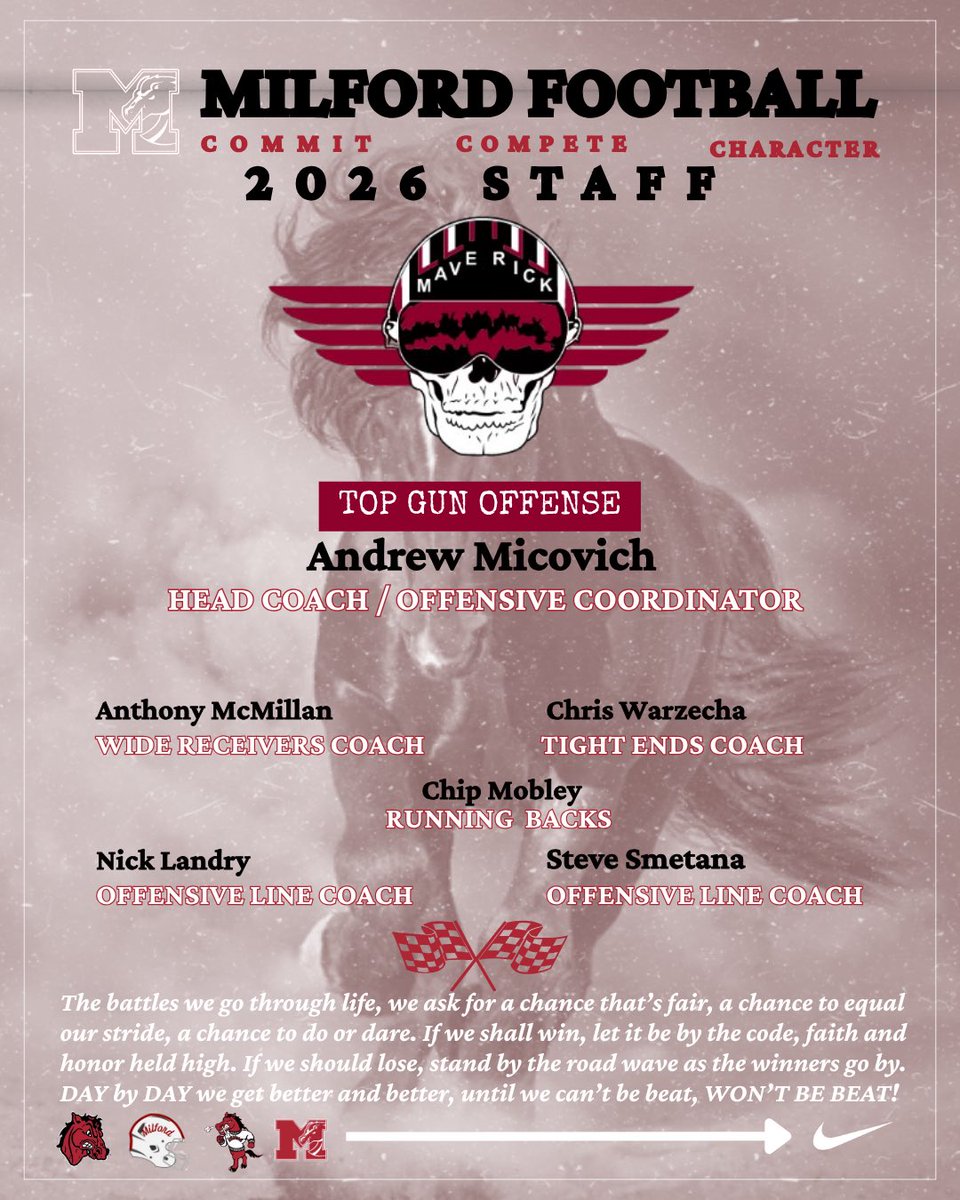 milford_fb's tweet photo. Milford’s 2026 Varsity Coaching Staff https://t.co/BgEIg6JMVg