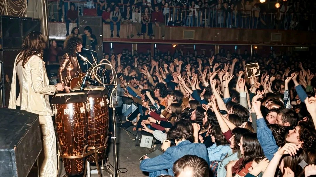 Scoots_n_Boots's tweet photo. @MarcBolan1977 you might be interested in this colourised pic of a concert at the Gliderdrome in my hometown Boston. Picture was colourised by Shane Fletcher on the Facebook group Boston When We Were Young https://t.co/GRcVJuIPMM