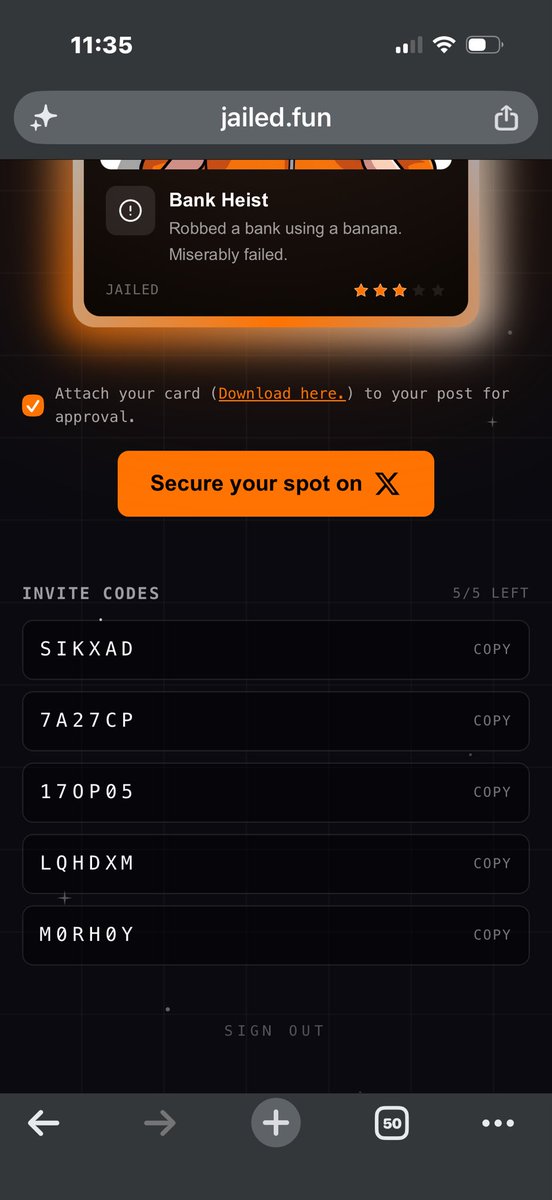 gops48's tweet photo. @Jaileddotfun Here the codes to get jailed https://t.co/ylUWPFX3KQ