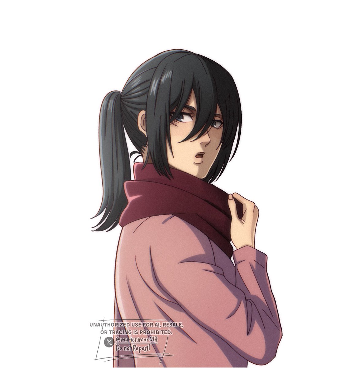 marienimar018's tweet photo. I like her two versions 🌸
#myart #mikasaackerman #attackontitan https://t.co/uk5yD45sQm