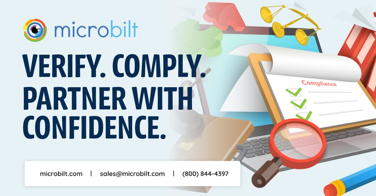 MicroBilt's tweet photo. Know who you're doing business with. 🤝 Verify legitimacy and ensure compliance with our business insight tools. https://t.co/11d0bM7uFN https://t.co/VnTjKKuDpV