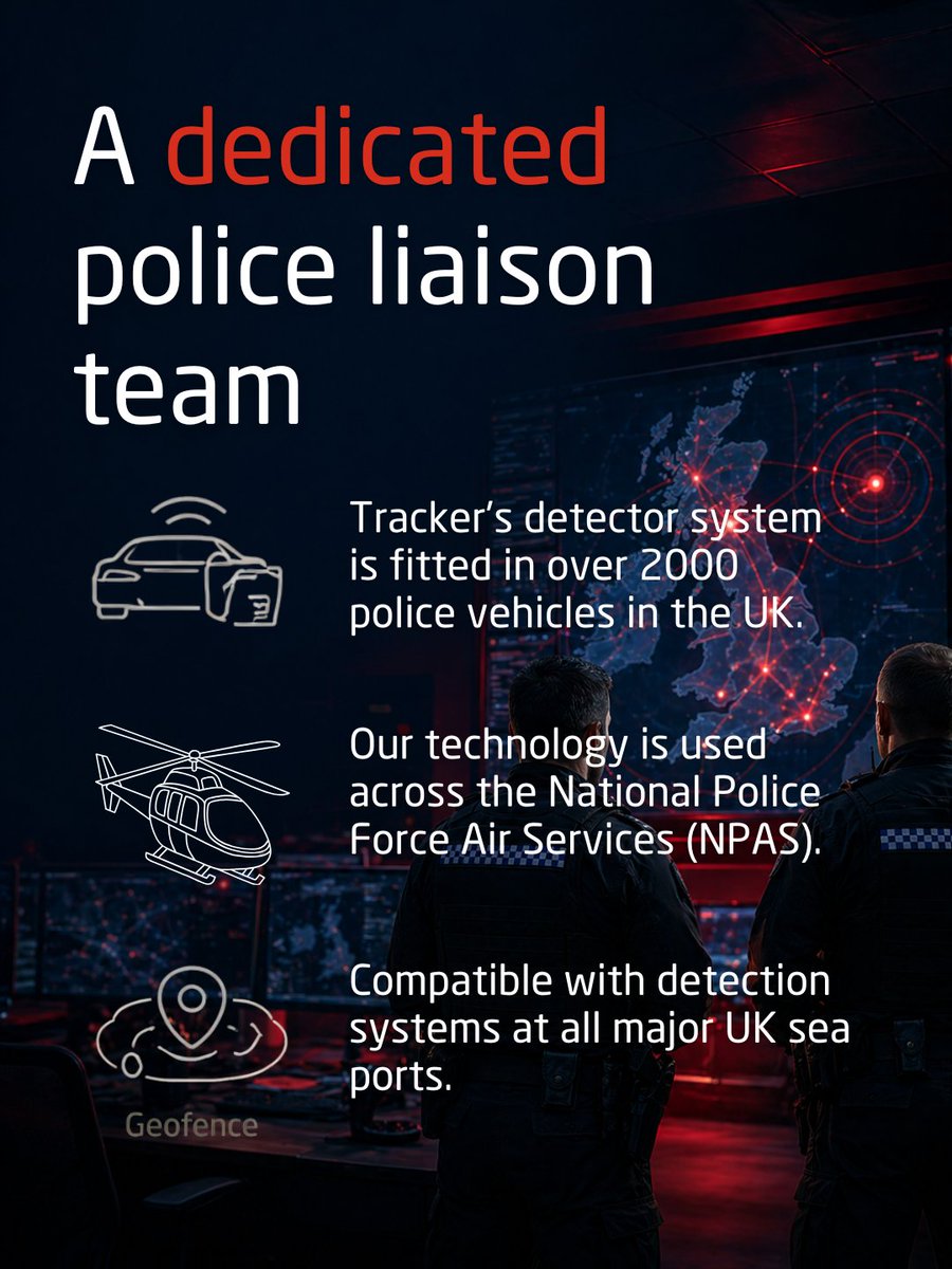 Tracker_UK's tweet photo. If the worst happens, having Tracker means the UK Police Forces are already on your side.

Our VHF tech helps locate stolen vehicles where GPS can’t, even in containers or underground. Backed by the National Police Air Service.

#TrackerUK #VehicleSecurity #StolenVehicleRecovery https://t.co/KUbMOI2pMb