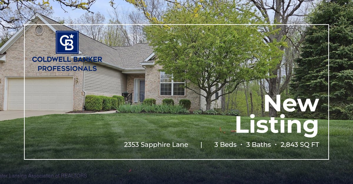 JamieJourden's tweet photo. 📍 New Listing 📍 Take a look at this fantastic property that just hit the market located at 2353 Sapphire Lane in East Lansing. Reach out at (517) 214-7305 for more information!

Listed by Heather Jones

Jamie Buck
Coldwell Bank... https://t.co/PcLNS3HEbx https://t.co/YswwRMZIxP