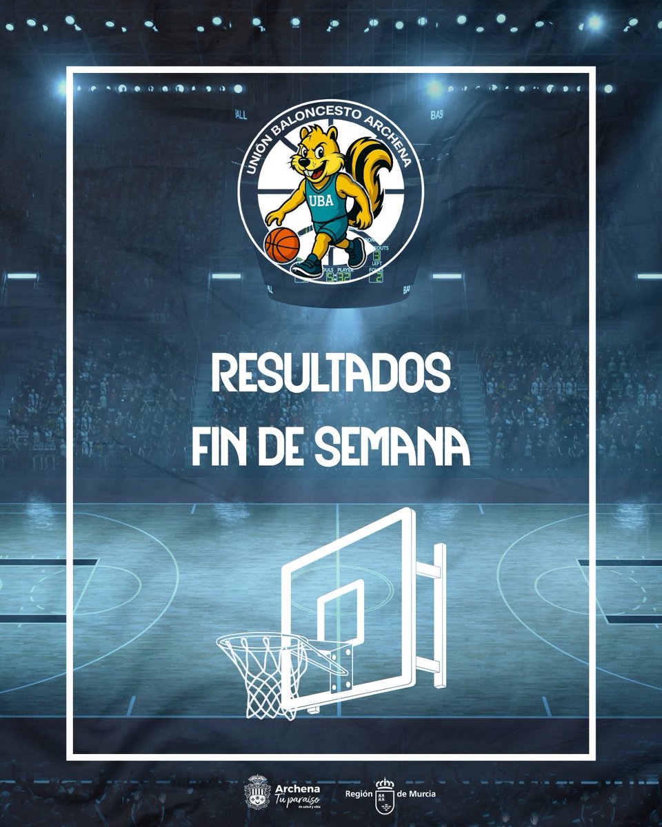 ubarchena's tweet photo. 📲 Consulta aquí todos los resultados del fin de semana.

#UniónBaloncestoArchena #VamosArchena #UBA https://t.co/QiVLT1ofzC
