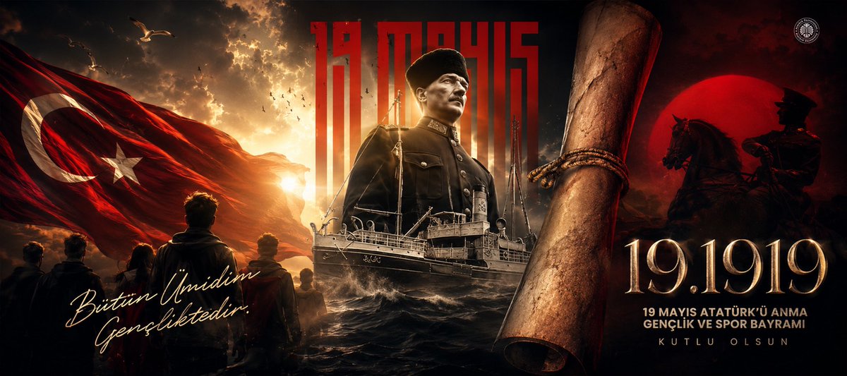atauni1957's tweet photo. 🇹🇷 #19Mayıs Atatürk'ü Anma, Gençlik ve Spor Bayramı Kutlu Olsun

"Bütün ümidim gençliktedir." ✨

Gazi Mustafa Kemal Atatürk’ün vurguladığı gibi; gençliğimizin geleceğimiz için taşıdığı umut ve potansiyel, her zaman en büyük gücümüzdür.

#KöklüÜniversite 🏛️ | #GüçlüBilim 🔬 | #ParlakGelecek ✨