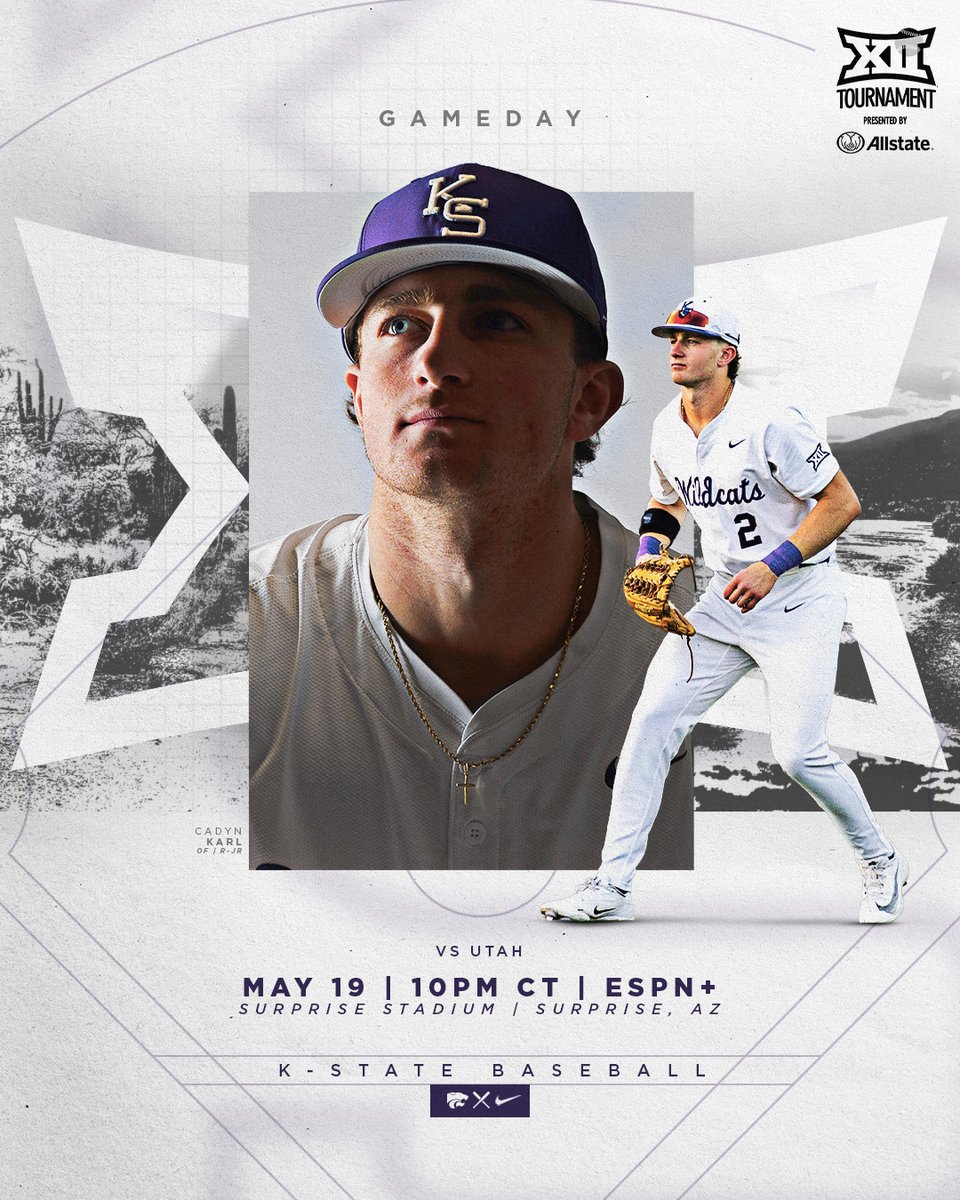KStateBSB's tweet photo. GAMEDAY

🆚 Utah | Big 12 Tournament - Day 1
📍Surprise Stadium | 10 PM
🔗 https://t.co/5xt0JZrNyh https://t.co/Y2uaLiOYjP