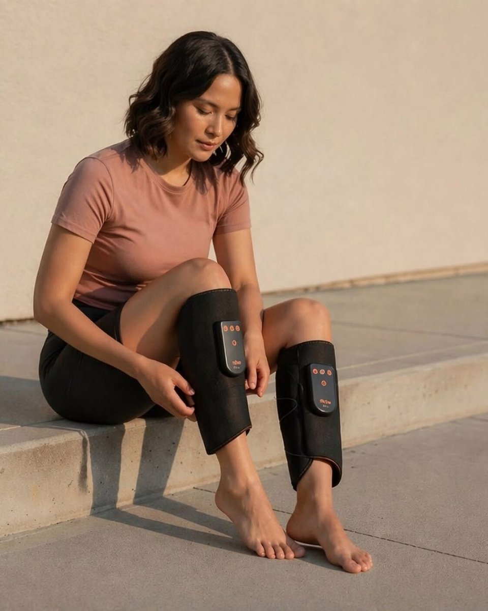 HiDowDotcom's tweet photo. Your legs after a long day deserve more than just sitting on the couch. Compression, heat, and vibration. All three, at once, wireless. Designed specifically for the calves that carry you everywhere. You're welcome, legs.

Shop ThermoAir → https://t.co/voLeA9yRq1 https://t.co/SKD12Bw8fM